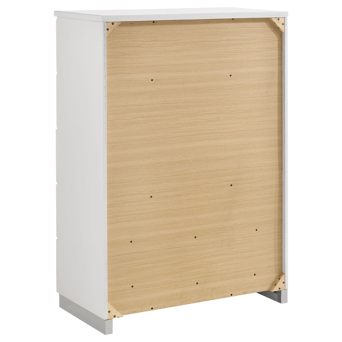 Jeremaine 5 Pc Bedroom Sets White