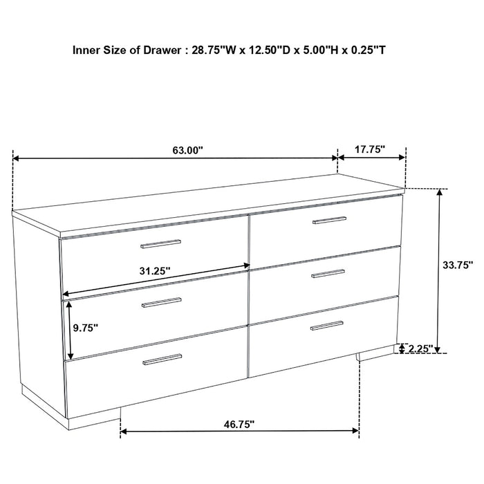 Jeremaine 5 Pc Bedroom Sets White