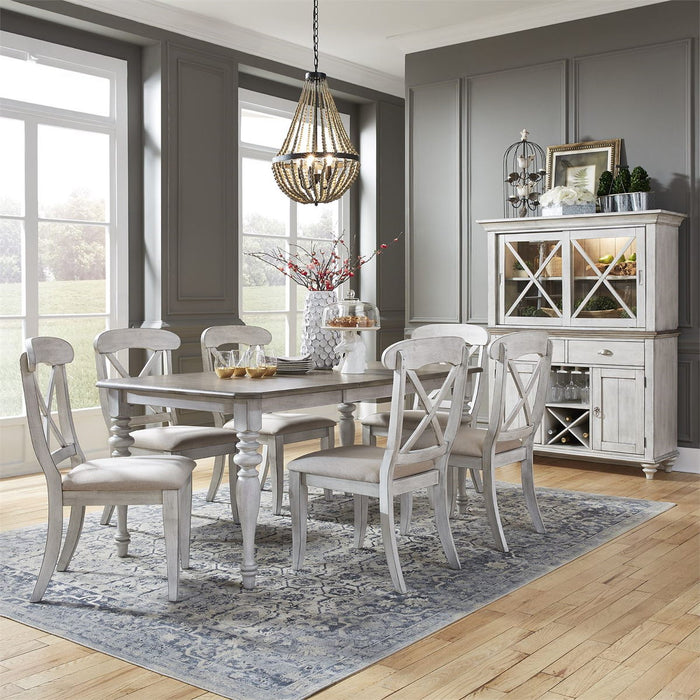 Liberty Furniture Ocean Isle Buffet in Antique White with Weathered Pine