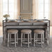 Liberty Furniture Ocean Isle Console Bar Table in Antique White with Weathered Pine image