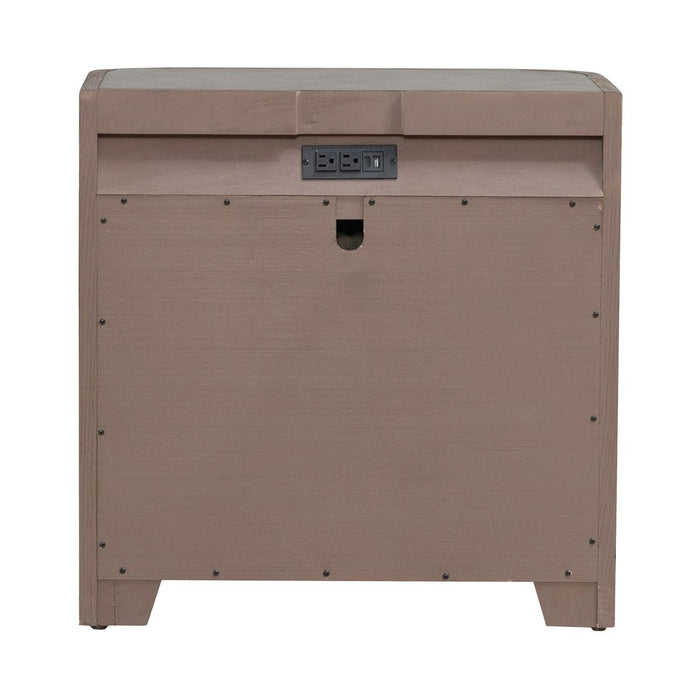 Liberty Furniture South Bend Nightstand w/ Charging Station in Burnished Clay
