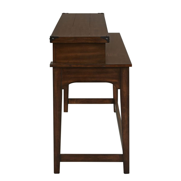 Liberty Aspen Skies Console Bar Table in Russet Brown