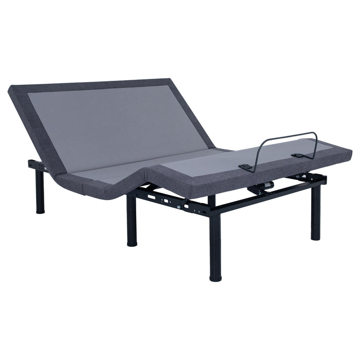 Clara Eastern King, E.King, Queen, & Twin XL Adjustable Bed Base Grey and Black