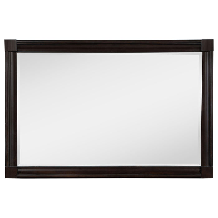 Devon Bedroom Set Wine Red and Dark Oak