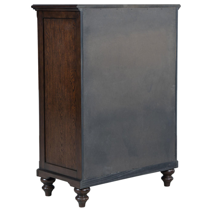 Devon Bedroom Set Wine Red and Dark Oak