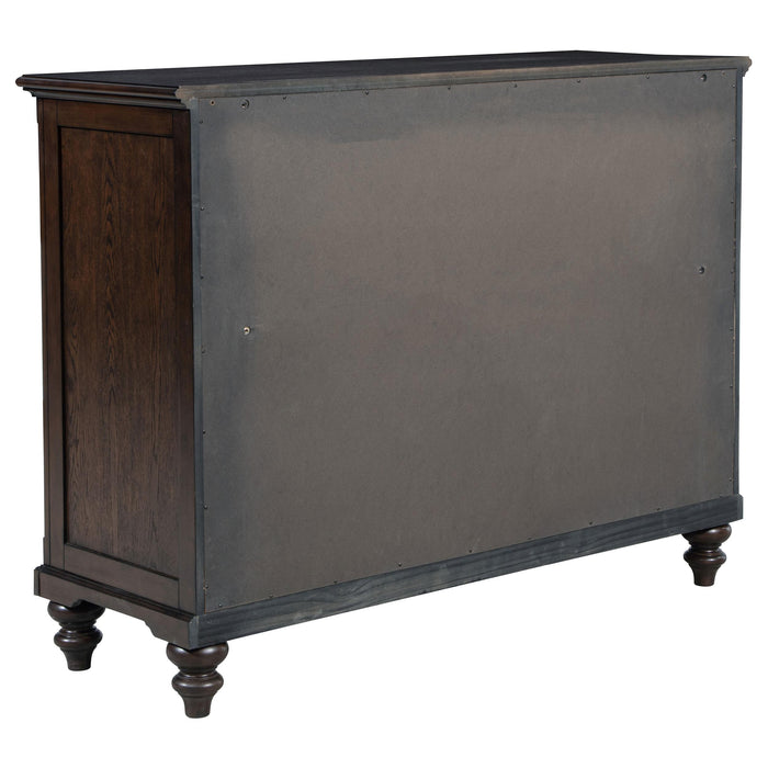 Devon Bedroom Set Wine Red and Dark Oak