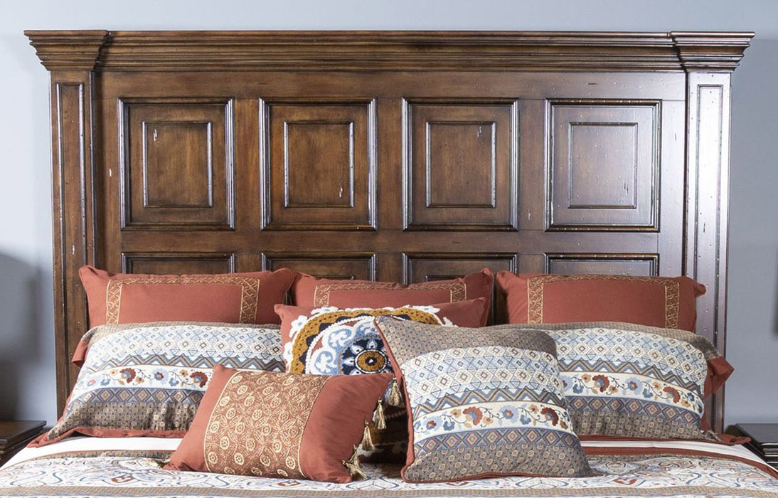 Liberty Furniture Big Valley King Panel Bed in Brownstone