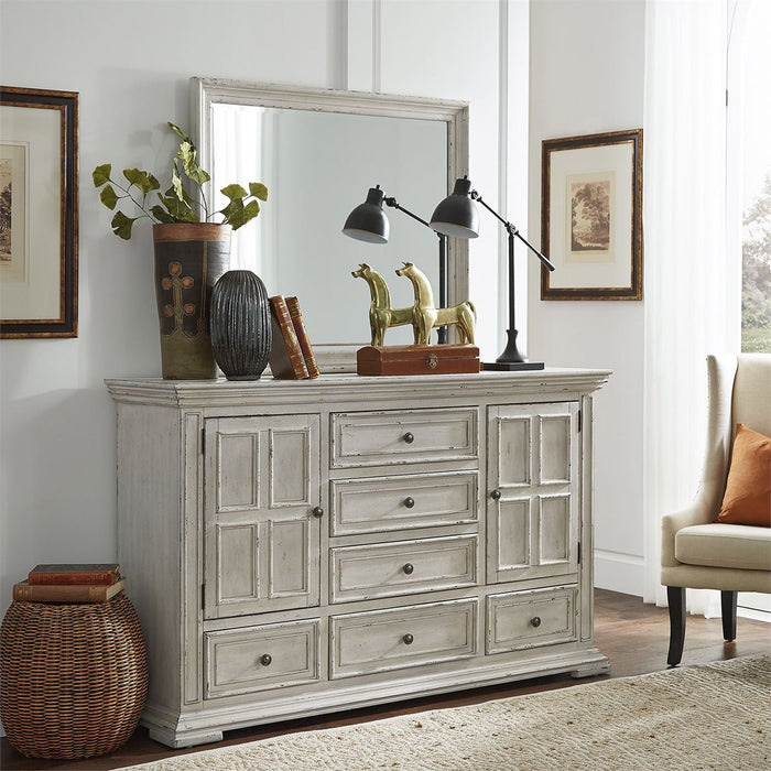 Liberty Furniture Big Valley 2 Door with 6 Drawer Dresser in Whitestone