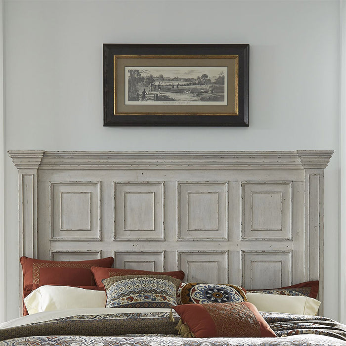 Liberty Furniture Big Valley Queen Panel Bed in Whitestone