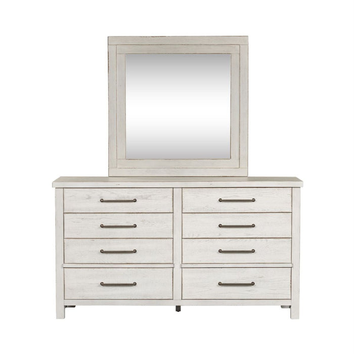 Liberty Modern Farmhouse Mirror in White