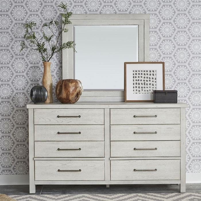 Liberty Modern Farmhouse Mirror in White