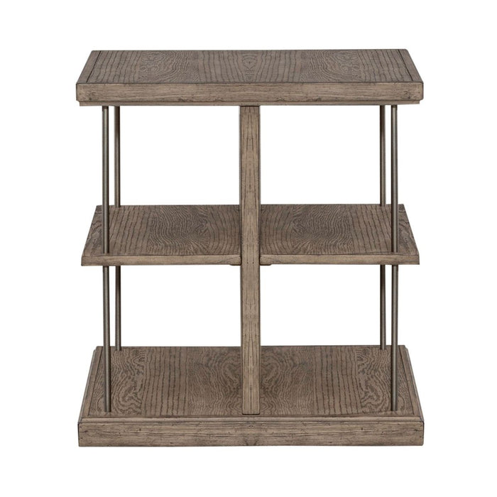 Liberty Furniture City Scape End Table in White Oak Veneers