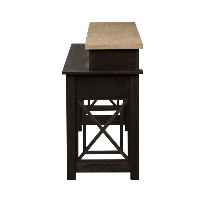 Liberty Heatherbrook Console Bar Table in Charcoal and Ash