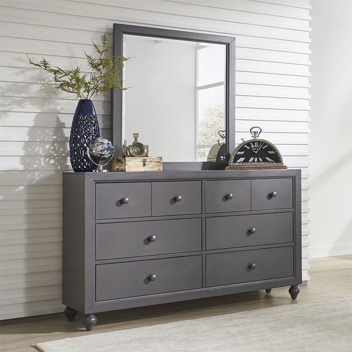 Liberty Furniture Cottage View Mirror in Dark Gray