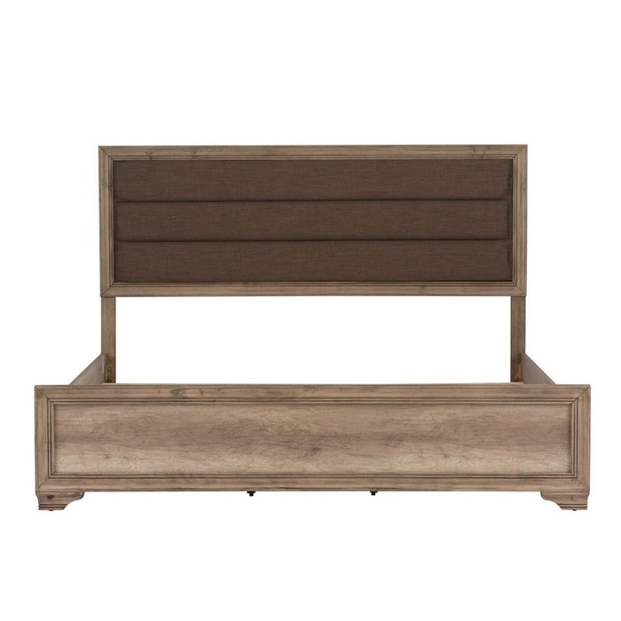 Liberty Sun Valley Queen Upholstered Panel Bed in Sandstone 439-BR-QUB