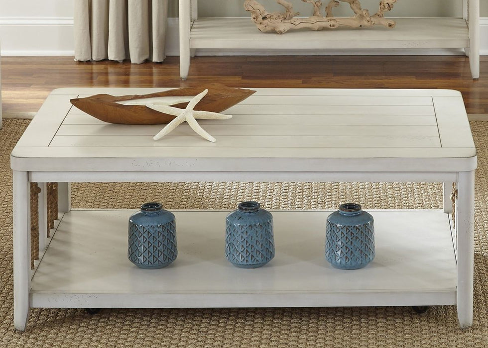 Liberty Furniture Dockside II Cocktail Table in White