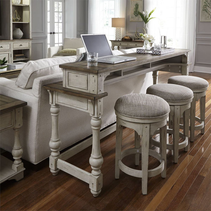 Liberty Morgan Creek Console Bar Table in Antique White