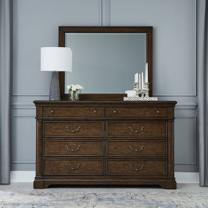 Liberty Furniture Arden Road Landscape Mirror in Satin Cherry