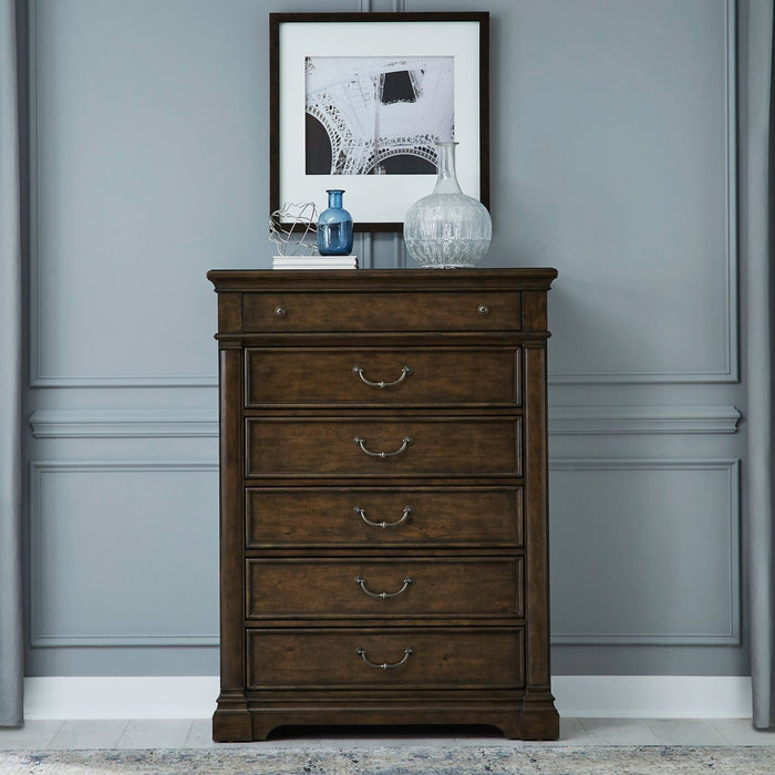 Liberty Furniture Arden Road 6 Drawer Chest in Satin Cherry image