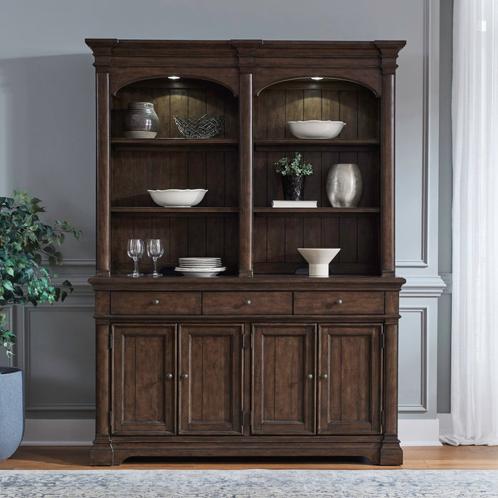 Liberty Furniture Arden Road Buffet with Hutch in Satin Cherry image