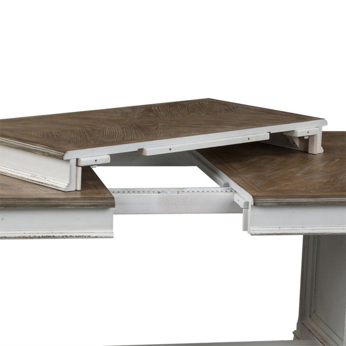 Liberty Furniture Abbey Park Trestle Dining Table in Antique White