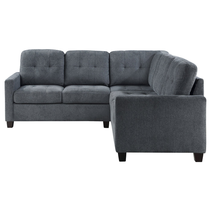 Georgina 5 Pc Stationary Sectionals Grey
