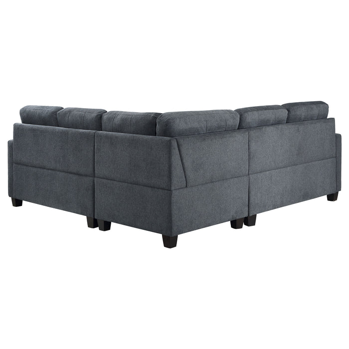Georgina 5 Pc Stationary Sectionals Grey