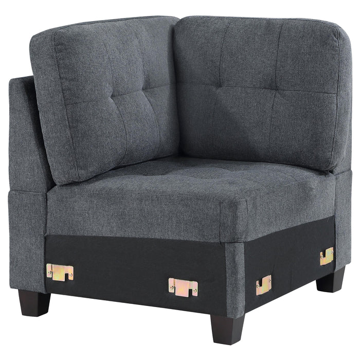 Georgina Upholstered Corner Chair Steel