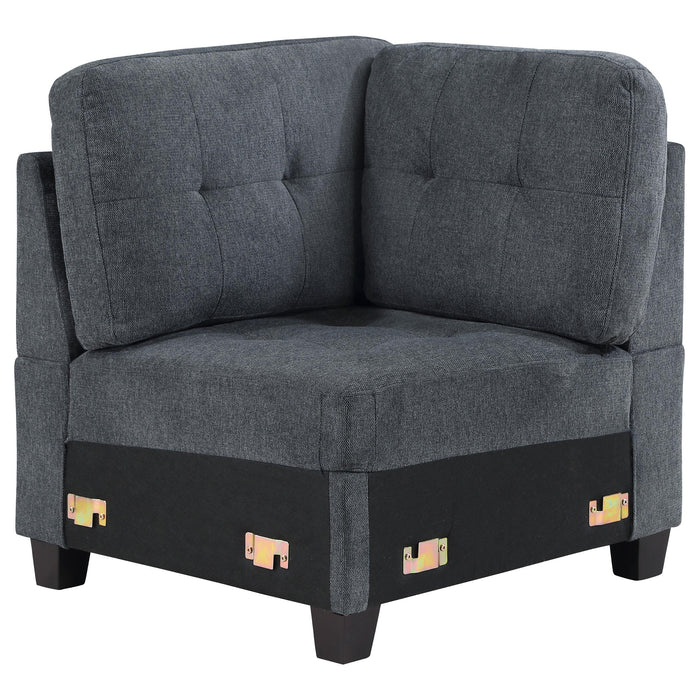 Georgina Upholstered Corner Chair Steel