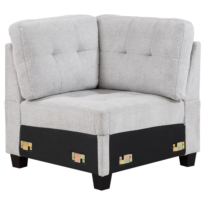 Georgina Upholstered Corner Chair Steel