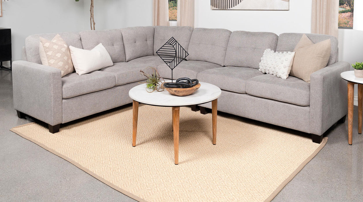 Georgina Upholstered Corner Chair Steel