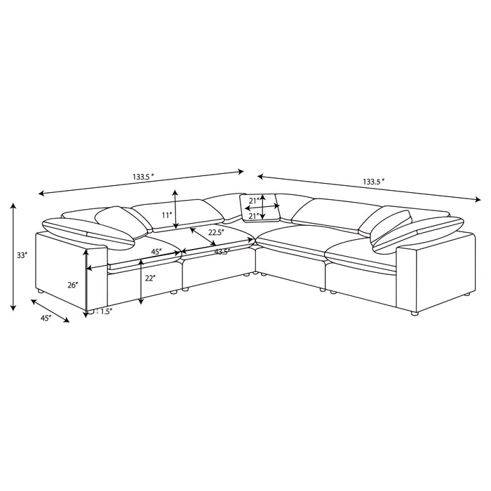 Raleigh Modular Sectionals Grey