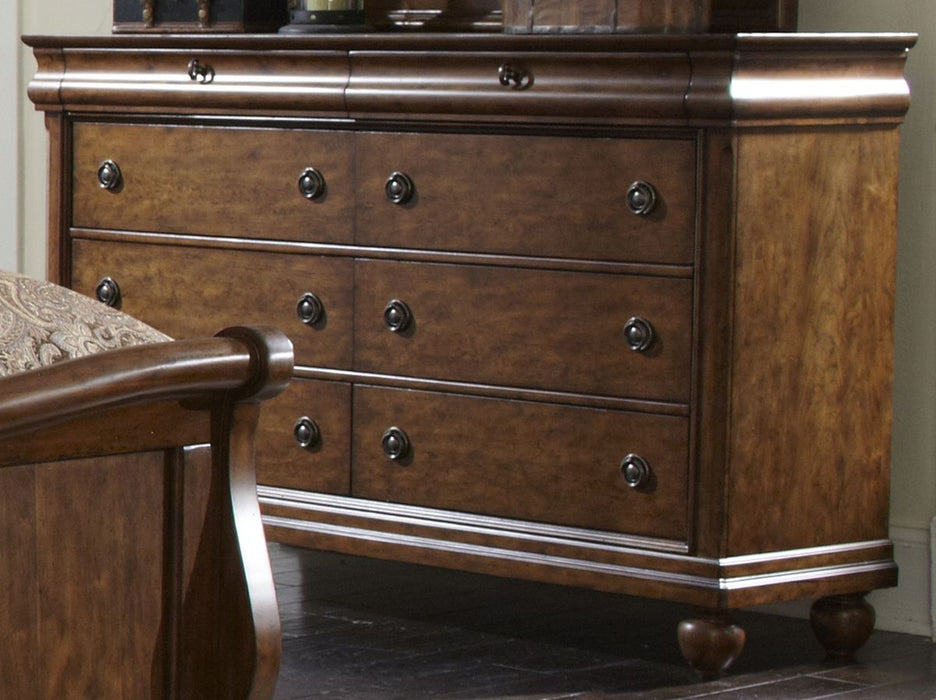 Liberty Furniture Rustic Traditions 8 Drawer Dresser in Rustic Cherry