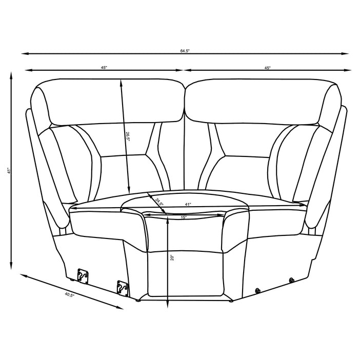 Higgins Reclining Sectionals Corner Chair