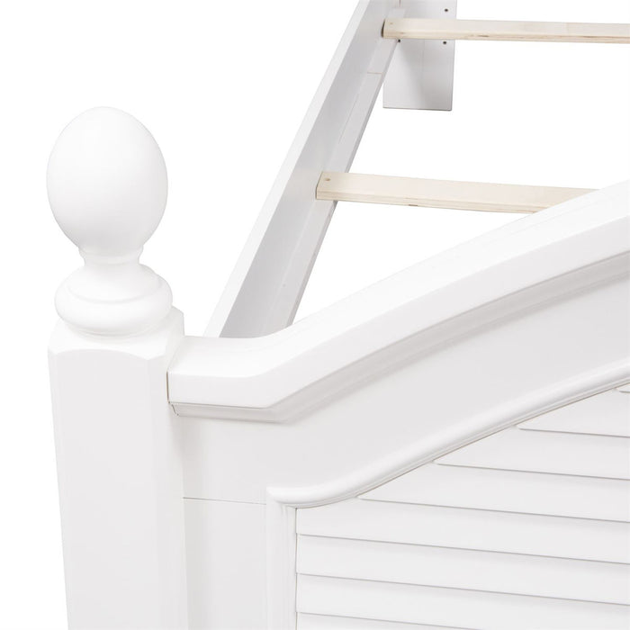 Liberty Furniture Summer House King Poster Bed in Oyster White