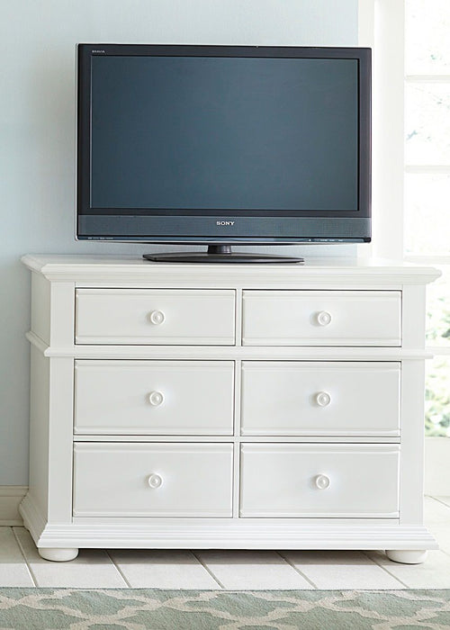 Liberty Furniture Summer House Media Chest in Oyster White