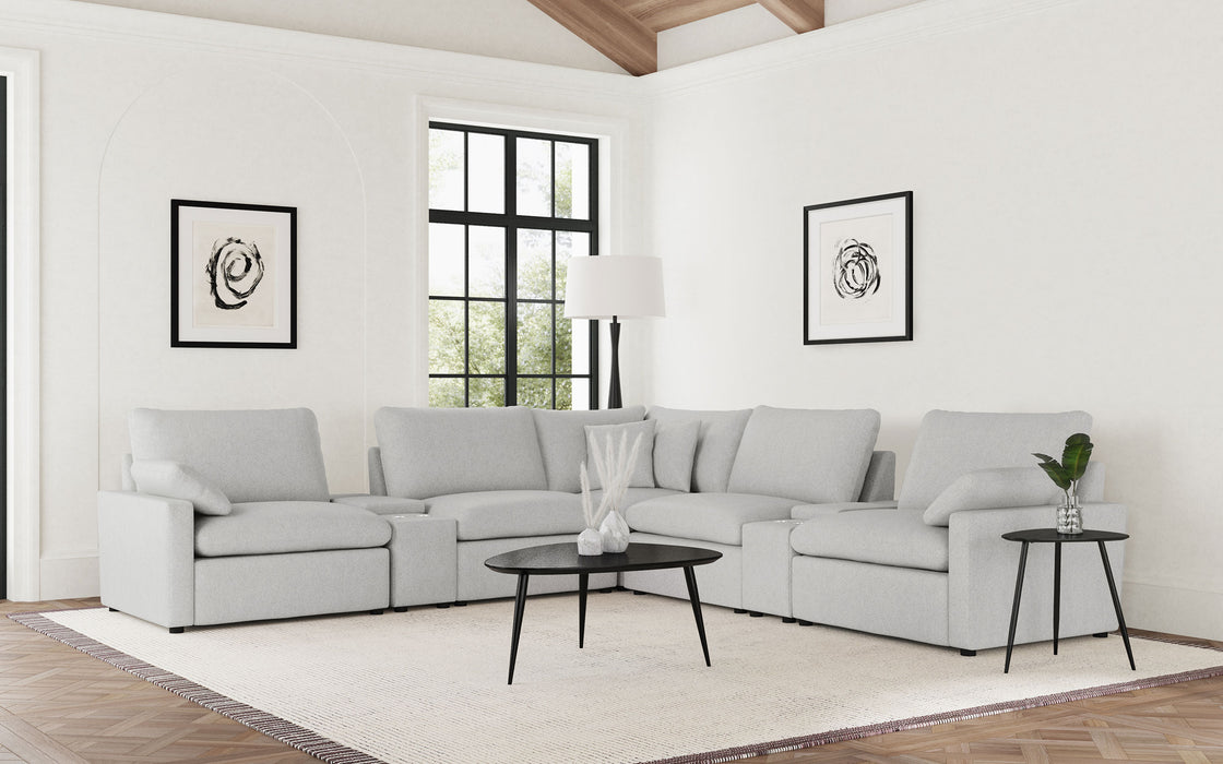 Collins Black & White Reclining Sectional