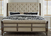 Liberty Furniture Americana Farmhouse King Sleigh Bed in Dusty Taupe image