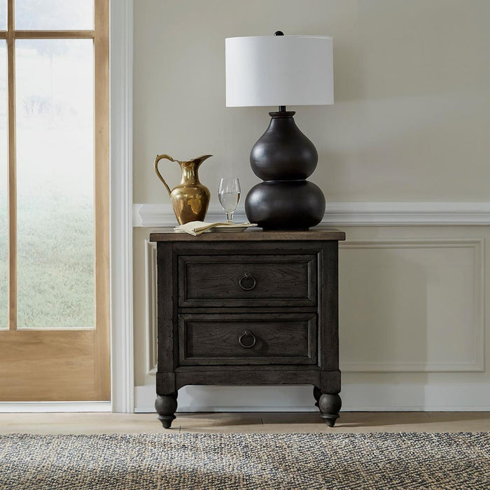 Liberty Furniture Americana Farmhouse 2 Drawer Nightstand in Black image