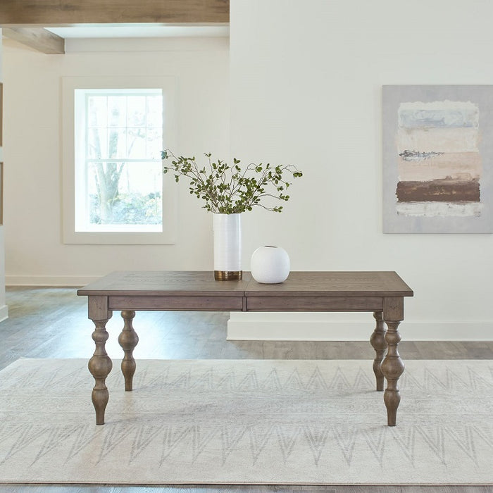 Liberty Furniture Americana Farmhouse Rectangular Leg Table in Dusty Taupe image