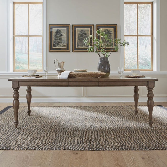 Liberty Furniture Americana Farmhouse Rectangular Leg Table in Dusty Taupe & Black