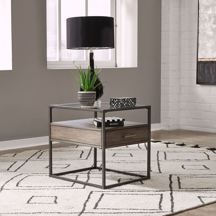Liberty Furniture Jamestown End Table in Brown