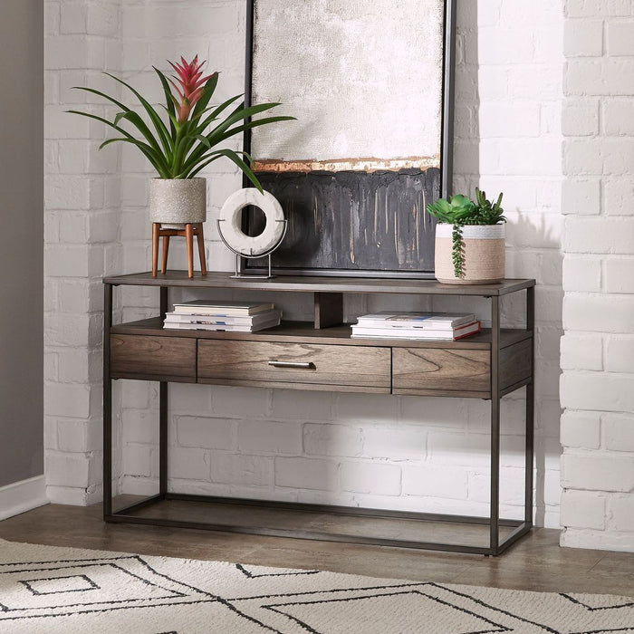 Liberty Furniture Jamestown Sofa Table in Brown