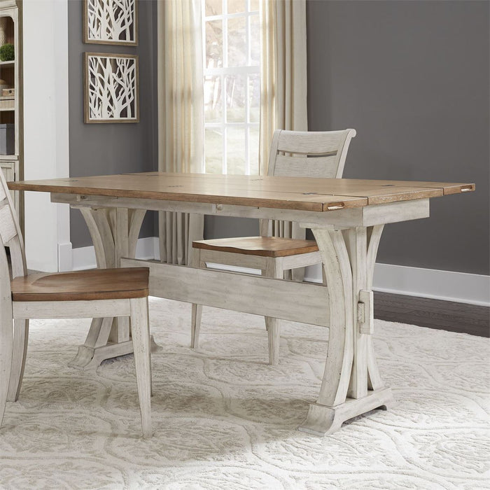 Liberty Farmhouse Reimagined Flip Lid Sofa Table in Antique White