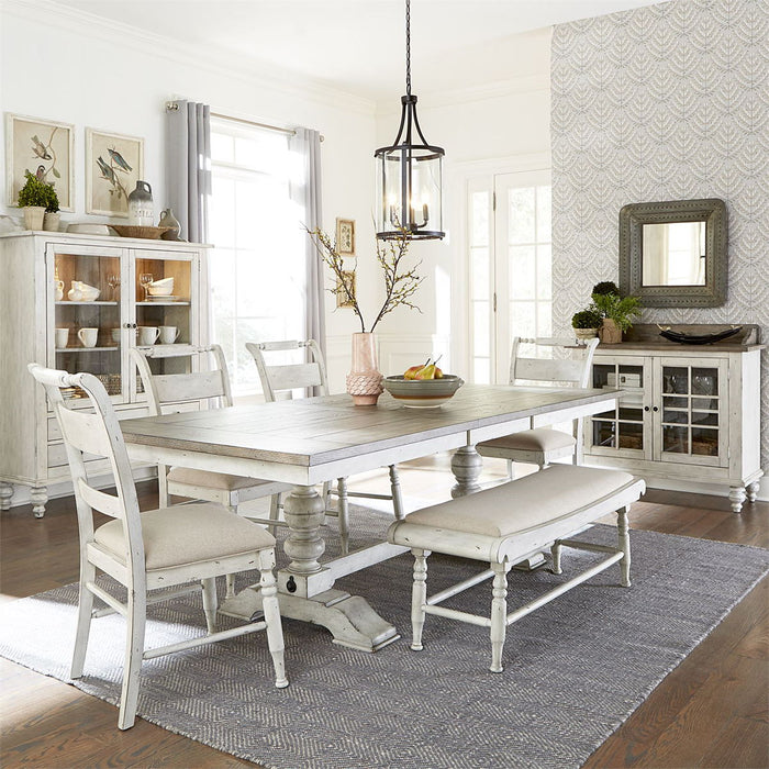 Liberty Furniture Whitney Rectangular Leg Table in Weathered Gray