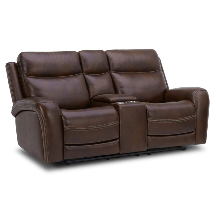Liberty Furniture Blair Loveseat w/Console P2 & ZG in Cognac image