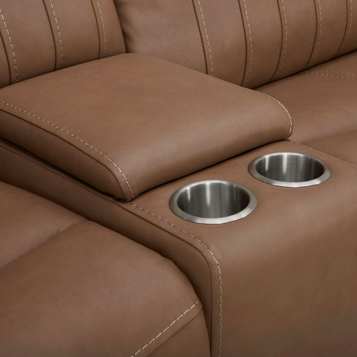 Liberty Furniture Bennett Loveseat with Console P2 & ZG in Butternut