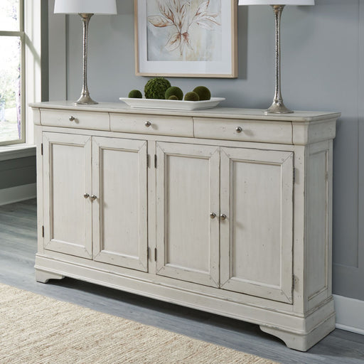 Liberty Furniture Morrow Bay Hall Buffet in Porcelain White EST SHIP TIME APPX 4 WEEKS image