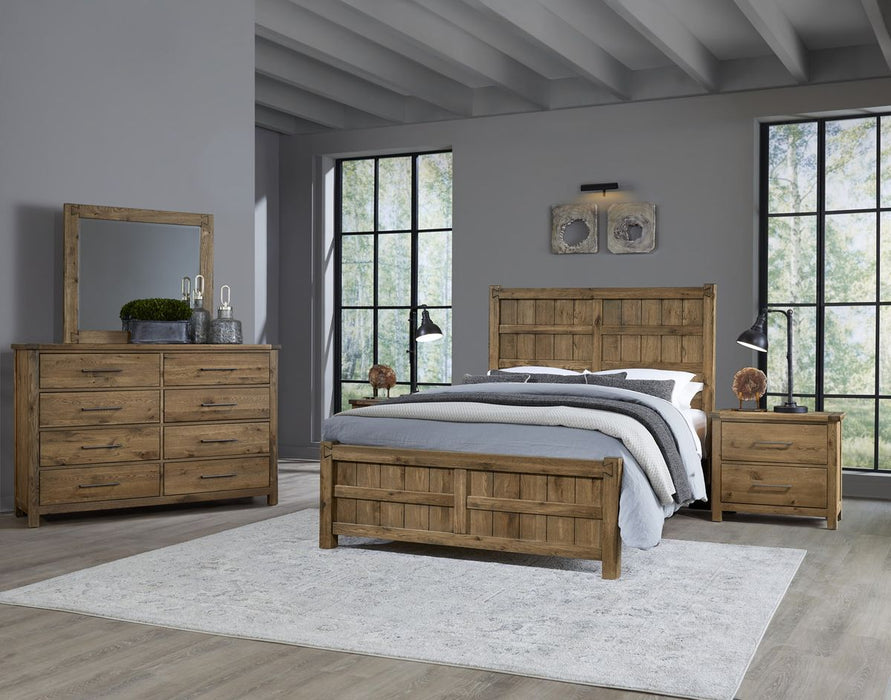 Vaughan Bassett Dovetail Cal King Board and Batten Bed in Natural