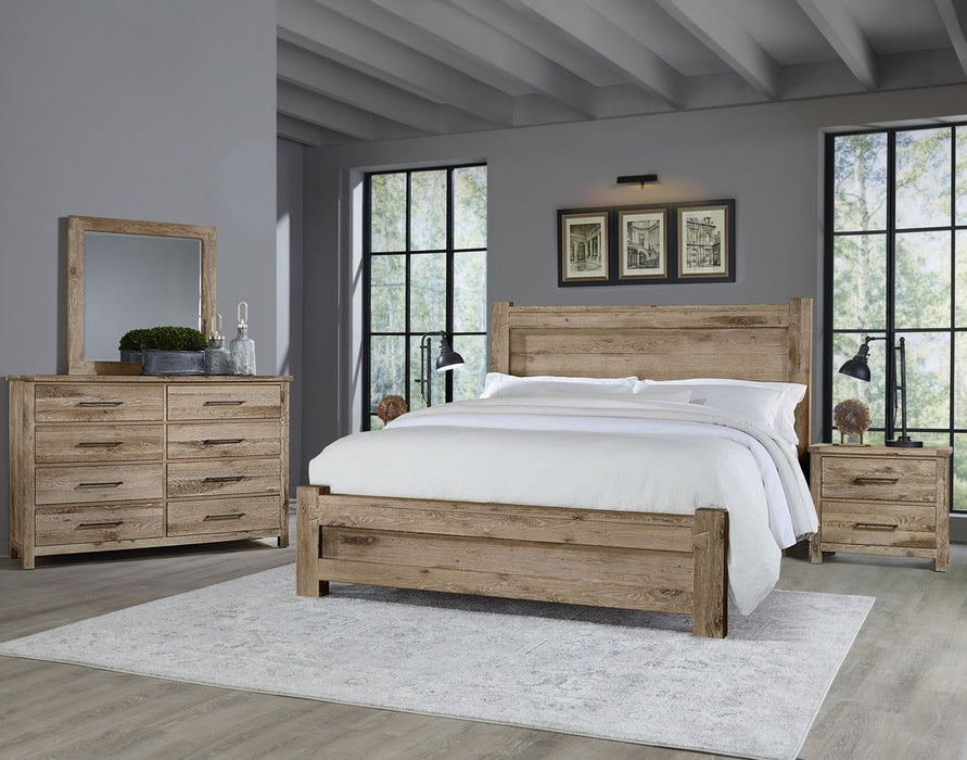 Vaughan Bassett Dovetail King Poster Bed in Sun Bleached White